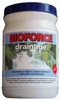 BIOFORCE Drainage представляет собой концентрированную смесь специально подобранных культур полезных бактерий и мощных ферментов, разлагающих органические отходы, засоряющие трубы канализации и жироуловители